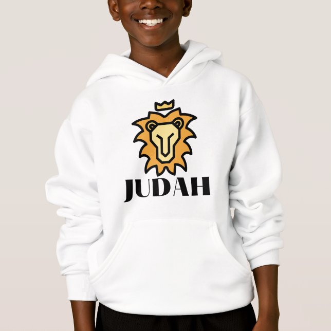 Lion Of Judah Faith Based Boy's Hoodie (Front)