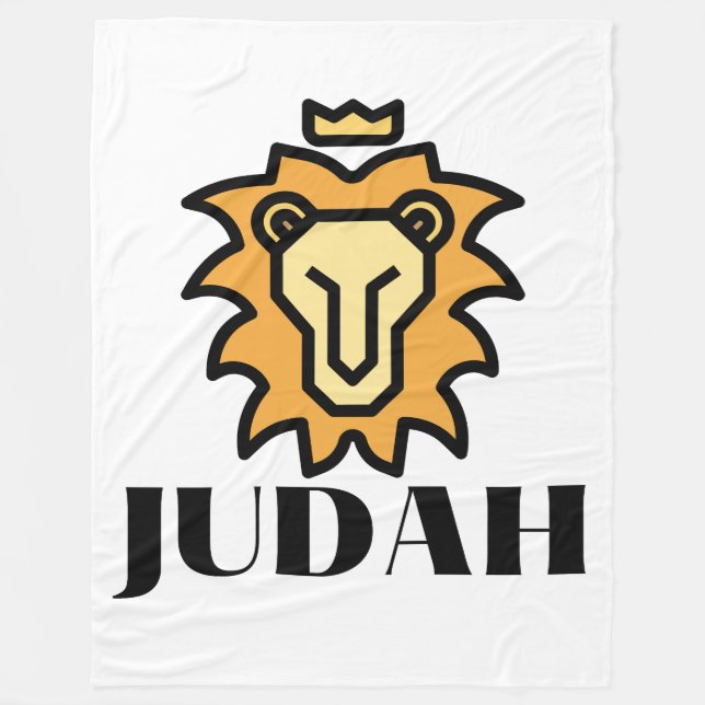 Lion Of Judah Faith Based Fleece Blanket (Front)