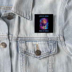Lion of Judah Faith Jesus Christian Gift Button