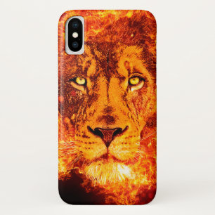 Lion of Judah Flaming Red iPhone X Case