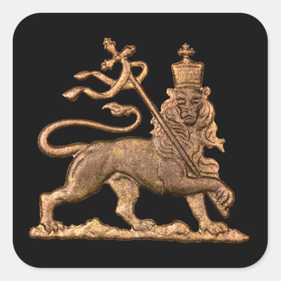 León de Judá - Haile Selassie - Jah Rasta Pegatina