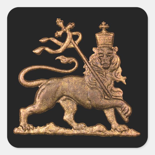 Lion of Judah - Haile Selassie - Jah Rasta Sticker (Front)