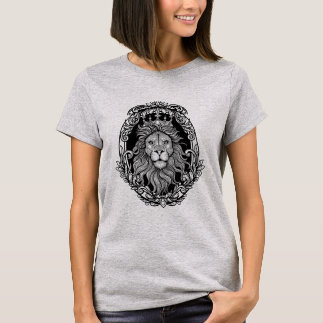 Lion of Judah - Haile Selassie - Lion Girls Shirt (Front)