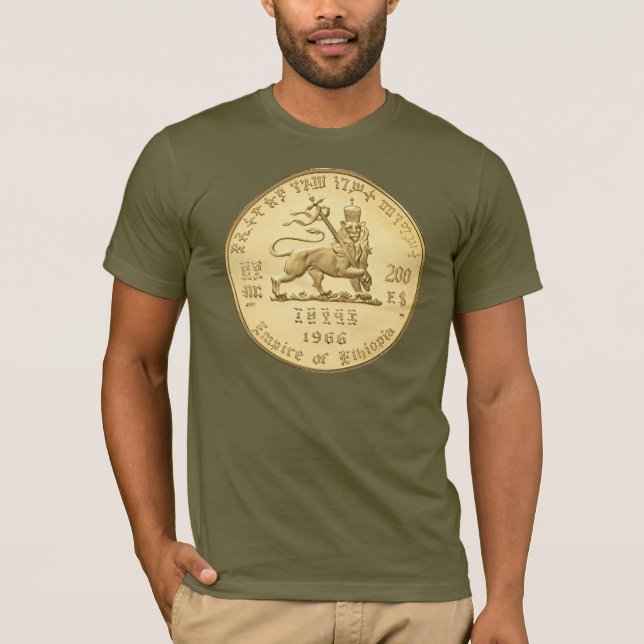 Lion of Judah - Jah Army Gold - Rasta Reggae Shirt (Front)