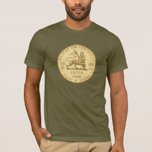 Lion of Judah - Jah Army Gold - Rastafarian Reggae T-Shirt