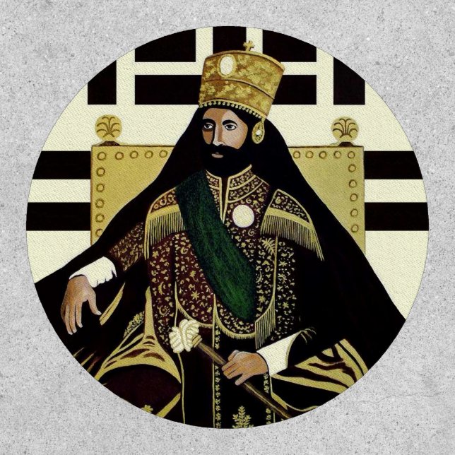 Lion of Judah Jah Army Haile Selassie Rasta Patch (Front)