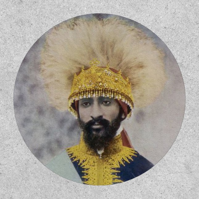 Lion of Judah Jah Army Haile Selassie Rasta Patch (Front)