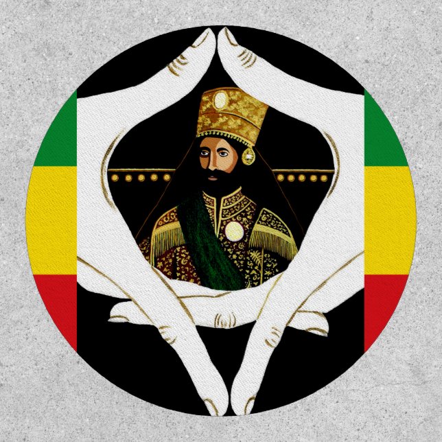 Lion of Judah Jah Army Haile Selassie Rasta Patch (Front)