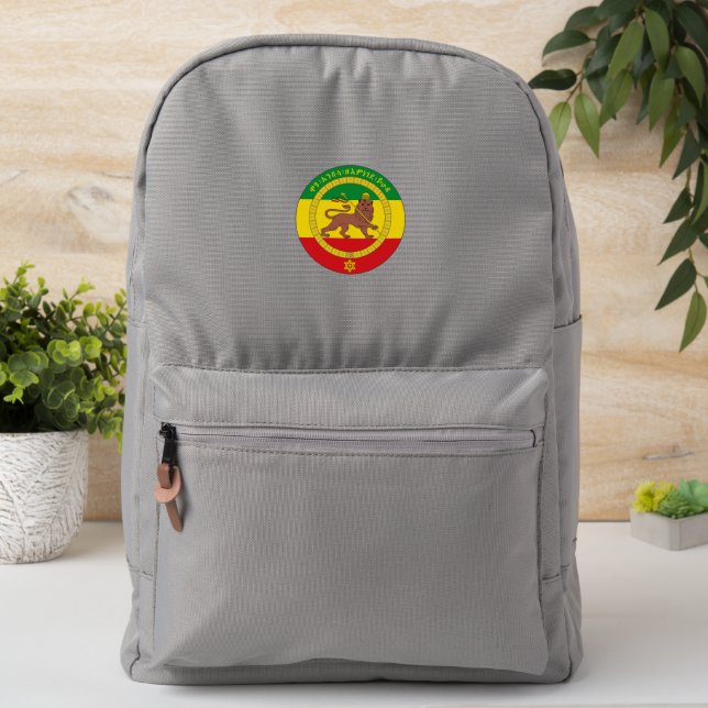 Lion of Judah Jah Army Haile Selassie Rasta Patch (On Backpack)