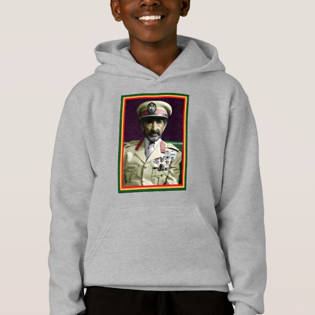 Lion of Judah Jah Army INI Haile Selassie Rasta Hoodie (Front)