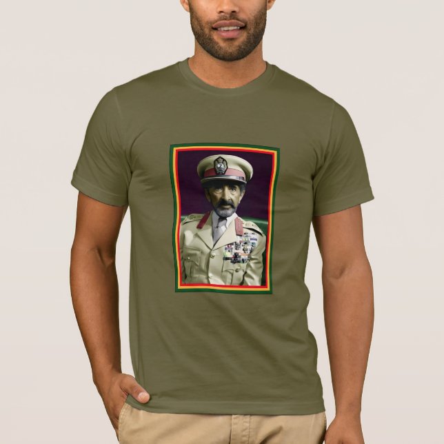 Lion of Judah Jah Army INI Haile Selassie Rasta T-Shirt (Front)
