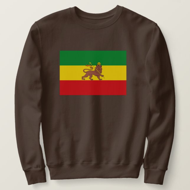 Lion of Judah Jah Rastafari Emperor Rasta Sweater (Design Front)