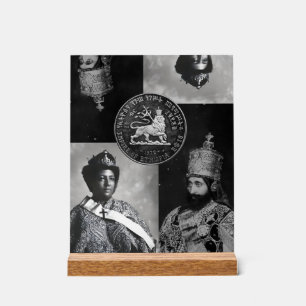 Lion of Judah Jah Rastafari Haile Selassie I King Acrylic Sign