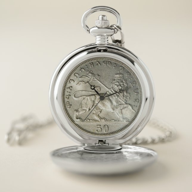 Lion of Judah Jah Rastafari Rasta Africa Roots Pocket Watch (Inside)