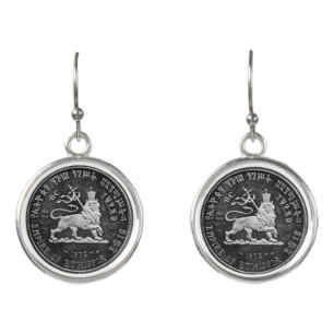 Lion of Judah Jah Rastafari Rasta Reggae INI Roots Earrings
