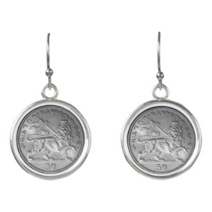Lion of Judah Jah Rastafari Rasta Reggae INI Roots Earrings