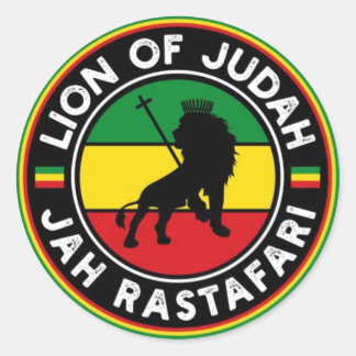 Lion of Judah Jah Rastafari Rasta Reggae Roots Classic Round Sticker
