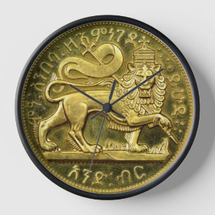 Lion of Judah Jah Rastafari Rasta Reggae Roots Clock