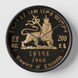 Lion of Judah Jah Rastafari Rasta Reggae Roots Clock