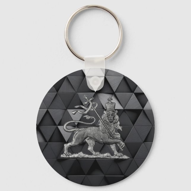 Lion of Judah Jah Rastafari Rasta Reggae Roots INI Keychain (Front)