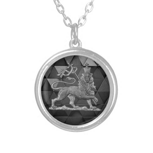 Lion of Judah Jah Rastafari Rasta Reggae Roots Silver Plated Necklace