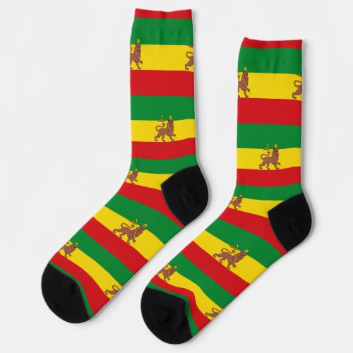 Lion of Judah Jah Rastafari Rasta Reggae Roots Socks