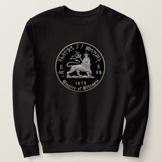 Lion of Judah Jah Rastafari Rasta Roots Sweatshirt (Design Front)
