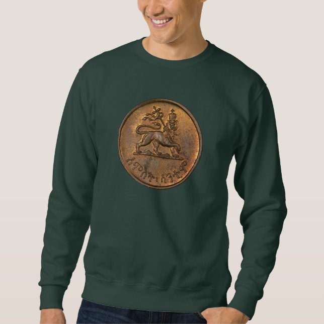 Lion of Judah Jah Rastafari Rasta Roots Sweatshirt (Front)