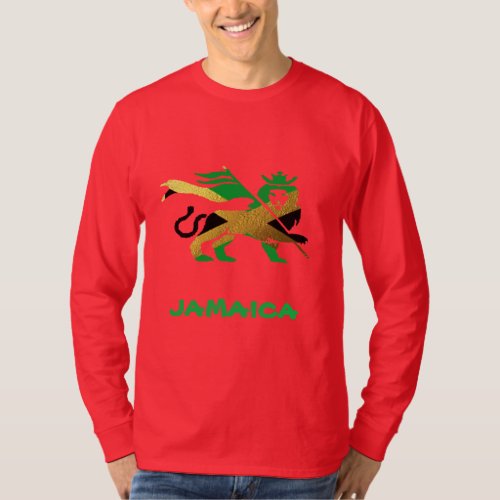 Lion of Judah Jamaican flag T_Shirt