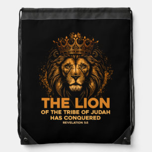 Lion Of Judah Jesus Bible Verse Christian Revelati Drawstring Bag