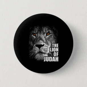 Lion Of Judah Jesus Christian Faith Over Fear Button