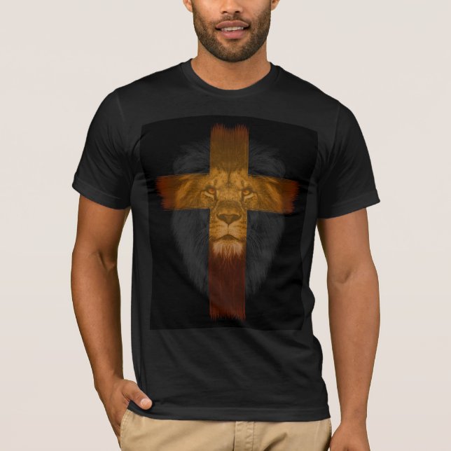 LION OF JUDAH JESUS Christian T-shirts (Front)