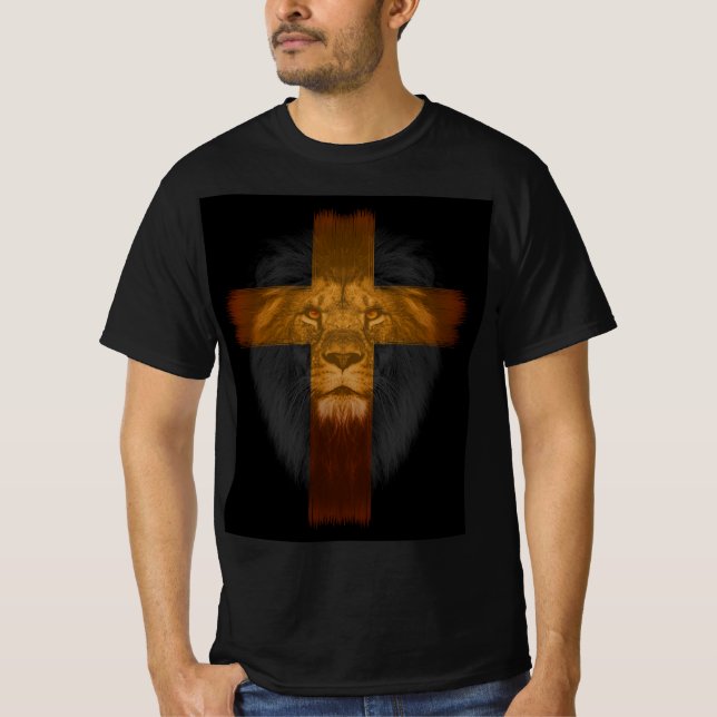 LION OF JUDAH JESUS Christian T-shirts (Front)