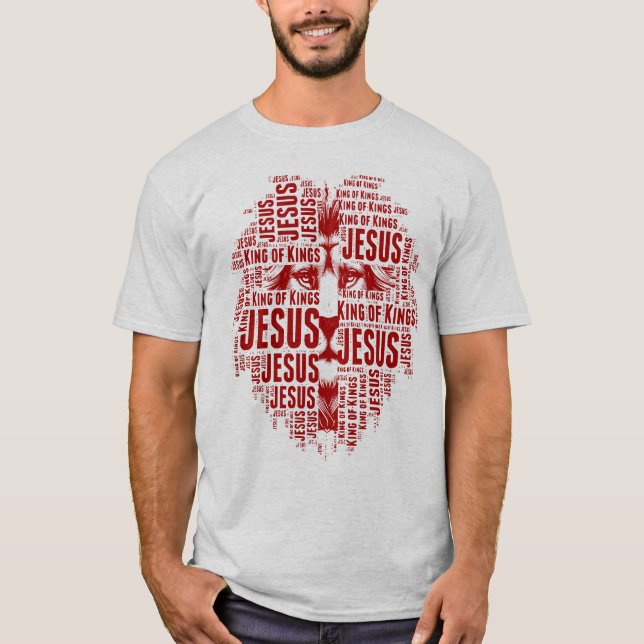 Lion of Judah, Jesus is King of Kings T-Shirt (Front)