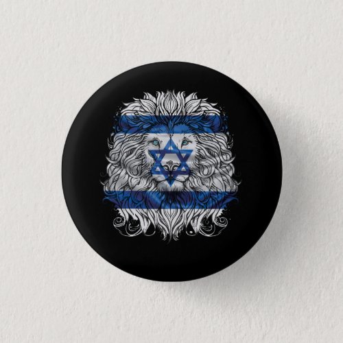 LionOf JudahJewishPrideIsrael FlagJerusalem H Button