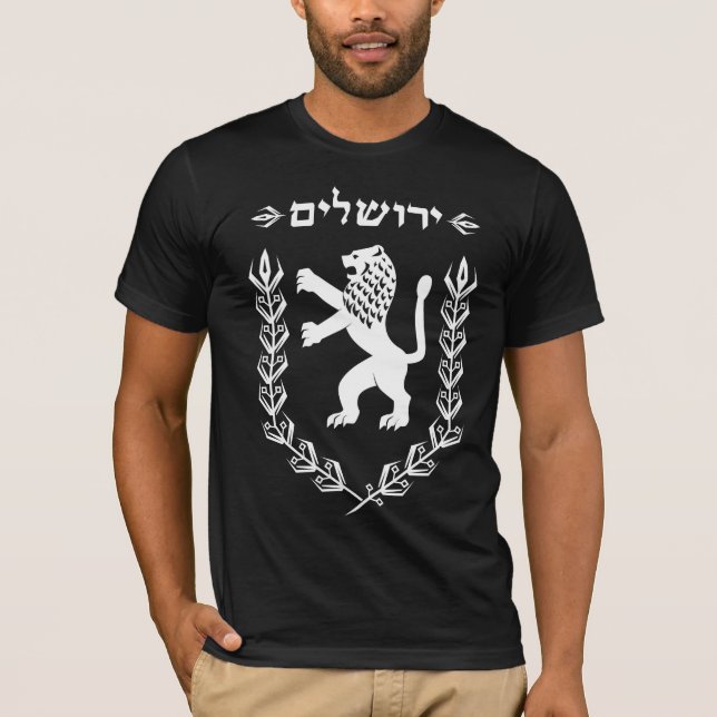 Lion Of Judah Jewish Pride Israel Flag Jerusalem T-Shirt (Front)