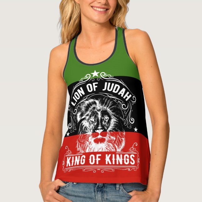 Lion of Judah King of Kings Women's Tank Top (Front)