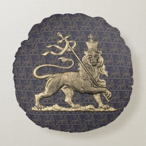 Lion of Judah Kissen Rasta Reggae Kissen Round Pillow