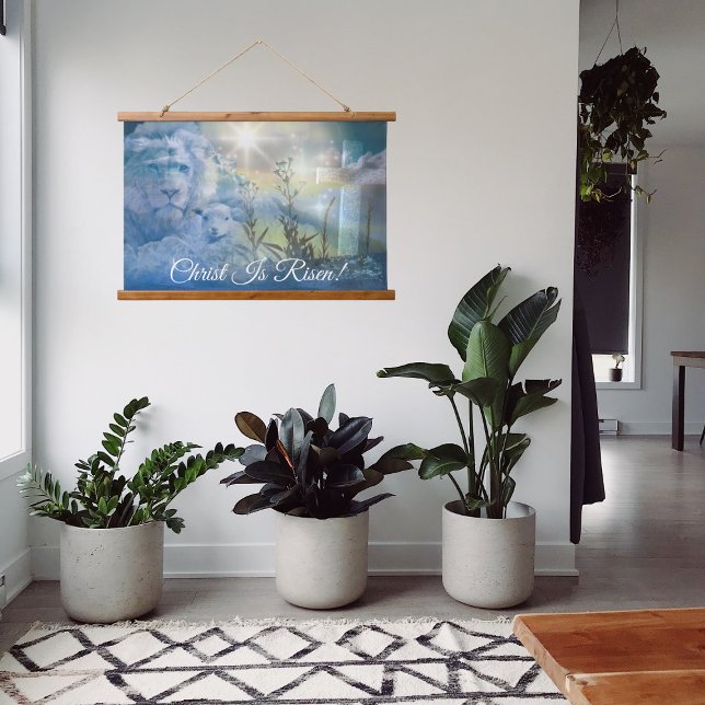 Lion of Judah Lamb of God Christian Easter Hanging Tapestry (Creator Uploaded)