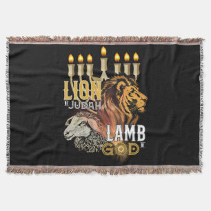 Lion Of Judah Lamb Of God Throw Blanket