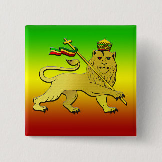 Lion of Judah Lion Reggae Pinback Button