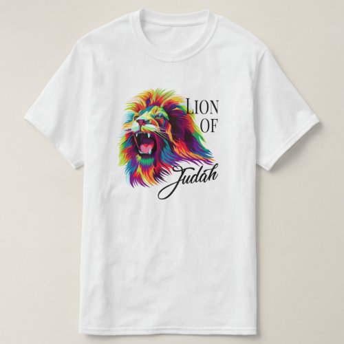 Lion of Judah Multicolor Christian Biblical T_Shirt