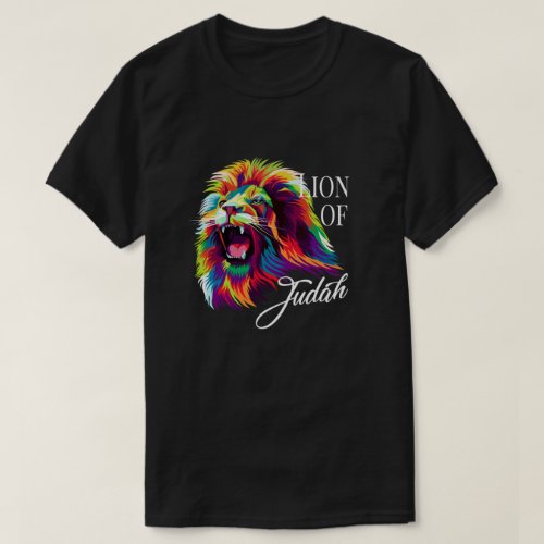 Lion of Judah Multicolor Christian Biblical T_Shirt