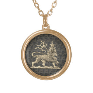 Lion of Judah Necklaces Jah Army Rasta