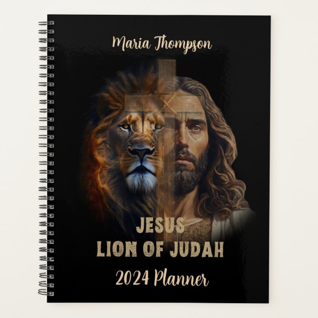 Lion Of Judah Personalized Custom Text Planner  (Front)