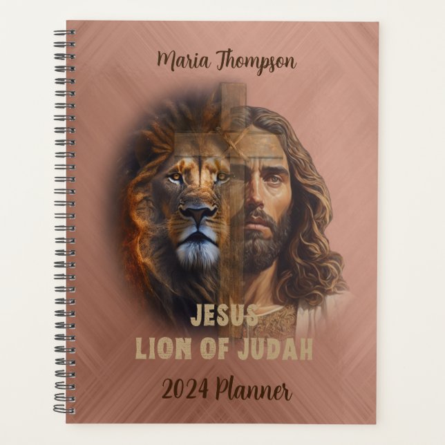Lion Of Judah Personalized Custom Text Planner  (Front)