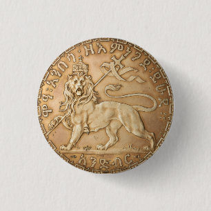 Lion of Judah Rasta Reggae Roots Jah Rastafari  Button