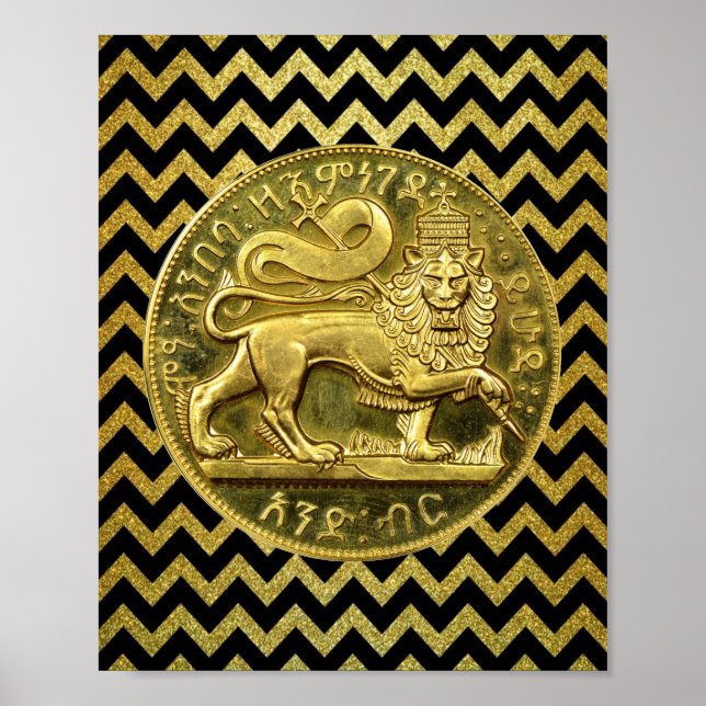 Lion of Judah Rasta Solomon Jah Rastafari Poster (Front)