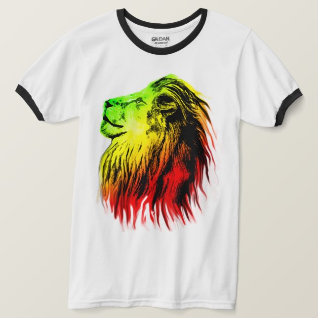 Lion Of Judah - Rasta T-Shirt (Design Front)