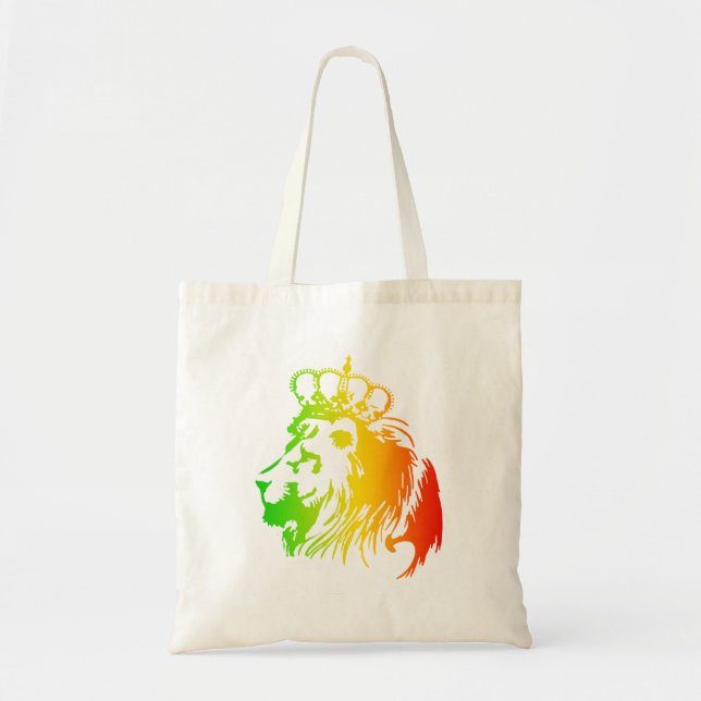Lion Of Judah - Rasta Tote Bag (Front)